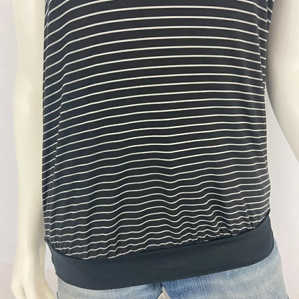 Nike Swim Women's / Girls Tankini Top Blue & Black Striped Size S/P Padded NWT